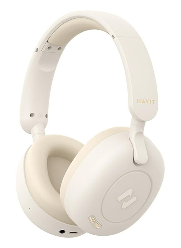 

Havit Hybrid Wireless Over-Ear Noise Cancelling Headphone, Beige