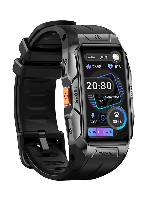 

Kospet Tank 1.47 Inch Smartwatch with Corning Gorilla Glass, Black