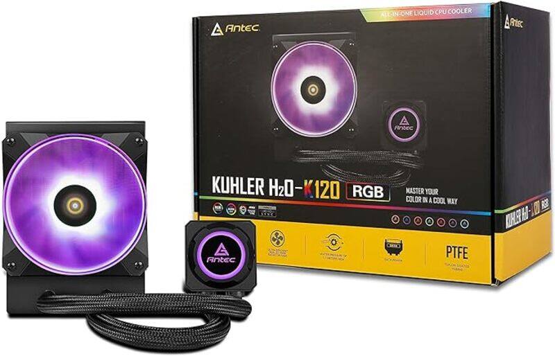 

Antec 120mm RGB LED Fan Powered Water Cooling Integrated CPU Cooler K120 RGB