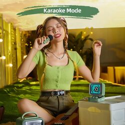 Divoom DitooMic Bluetooth Speaker Microphone Karaoke Function   Green