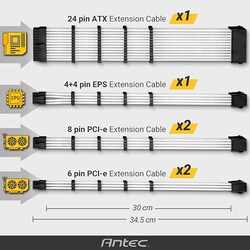 Antec Premimium Sleeved Extension Cable Kit PurpleWhite