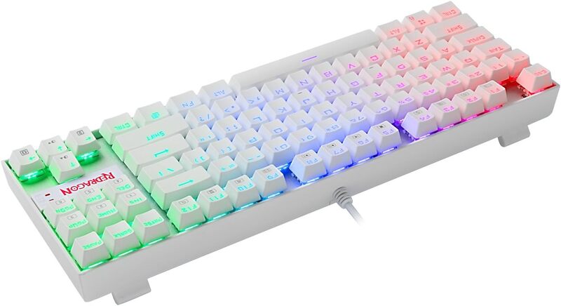 Redragon KUMARA white, Wired Mechanical keyboard, RGB KUMARA K552W-RGB