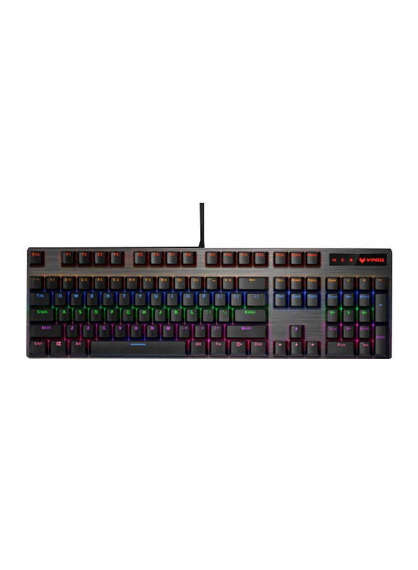 

Rapoo Wired Mechanical Backlit Ar V500 Pro Gaming Keyboard for PC Games, Black