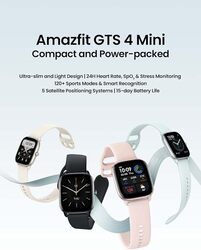 Amazfit GTS 4 ساعة ذكية 175 بوصة شاشة AMOLED 247 إدارة الصحة بلوتوث مكالمات هاتفية نظام تحديد المواقع تخزين الموسيقى