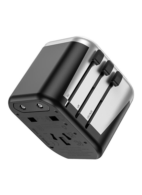 

Hoco AC5 Level Dual Port Universal Conversion Charger, Black/Grey