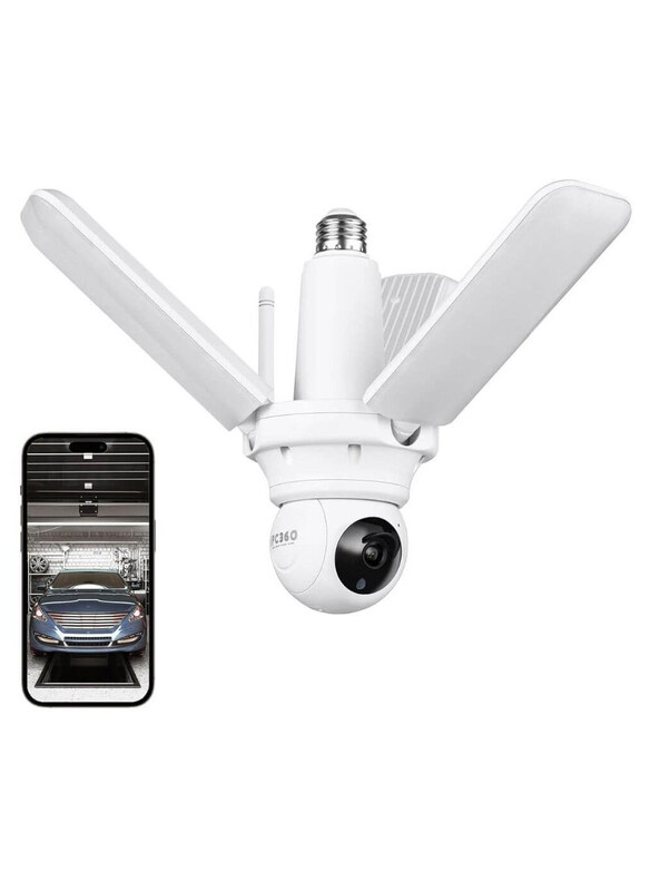 

Generic PTZ Smart Camera All-In-One Lumi guardian LED Garage Lights Bulb, White