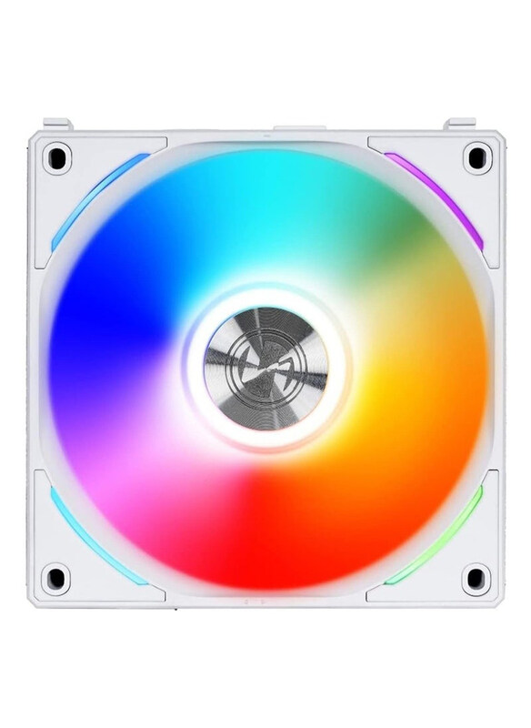 

Lian Li Uni PWM 120mm 2000RPM Cabinet Fan with ARGB Controller, AL120, White