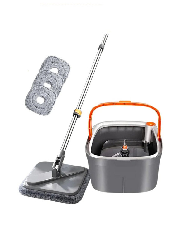 

Zolele M16 Square Spin Mop with Separate Clean & Dirty Water Tanks, Black