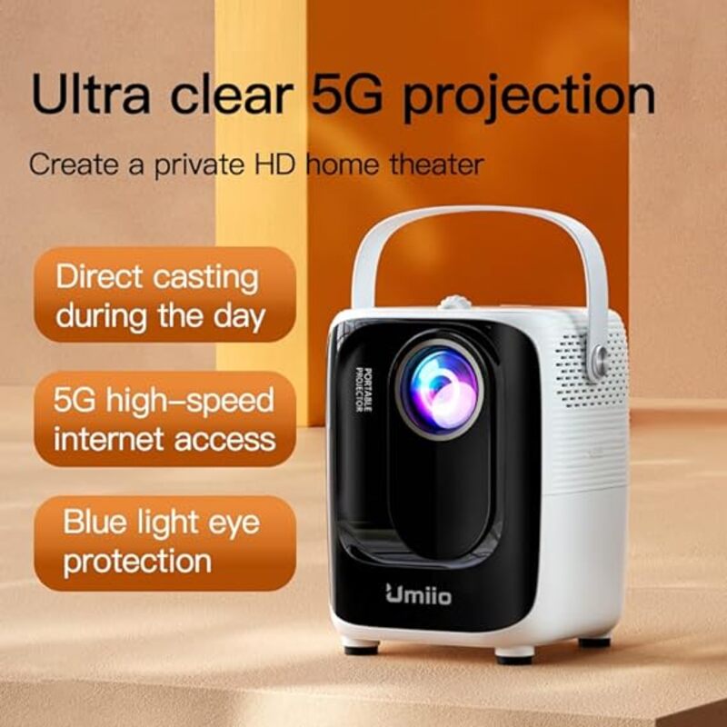 Android Video Projector with 5G WiFi  BluetoothUltra HD Supported A007