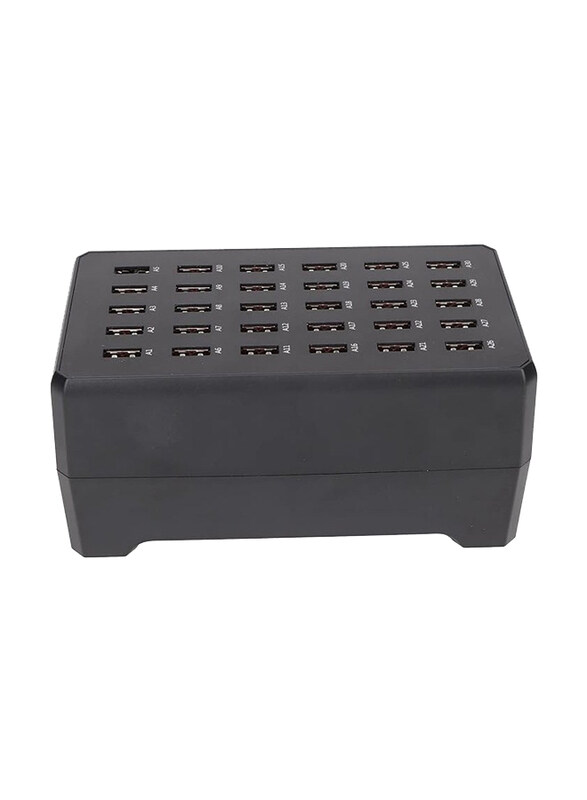

Lazmin112 150W 30 Port USB Charging Station for Multiple Devices Portable Fast Charging, WT268 (UK Plug), Black