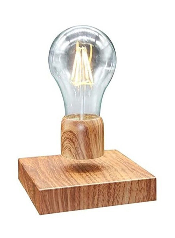

Generic Levitating Magnetic LED Light Bulb with Walnut Wood Base, Beige