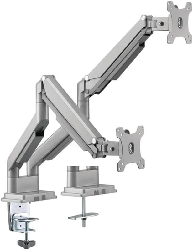 Gadgeton GGO-2076 Pole-Mounted Gas Spring Aluminum Dual Monitor Arm