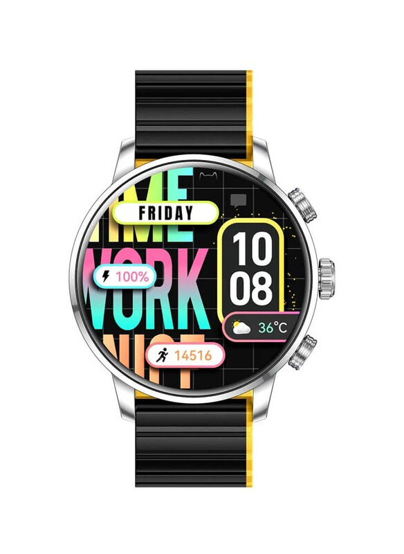 

Kieslect KR2 1.43 Inch Smartwatch with Bluetooth Calling, Black/Yellow