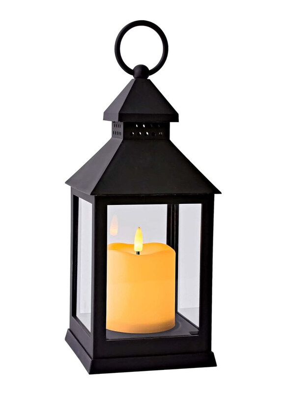 

Generic Decorative Vintage LED Flickering Flameless Candle with Timer, Black