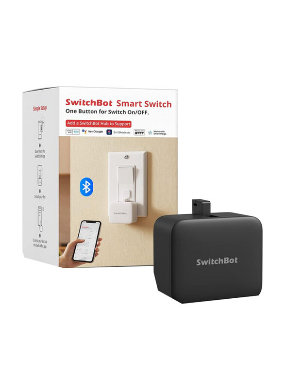 

Switchbot S1 Rocker Smart Switch One Button On/Off, Black