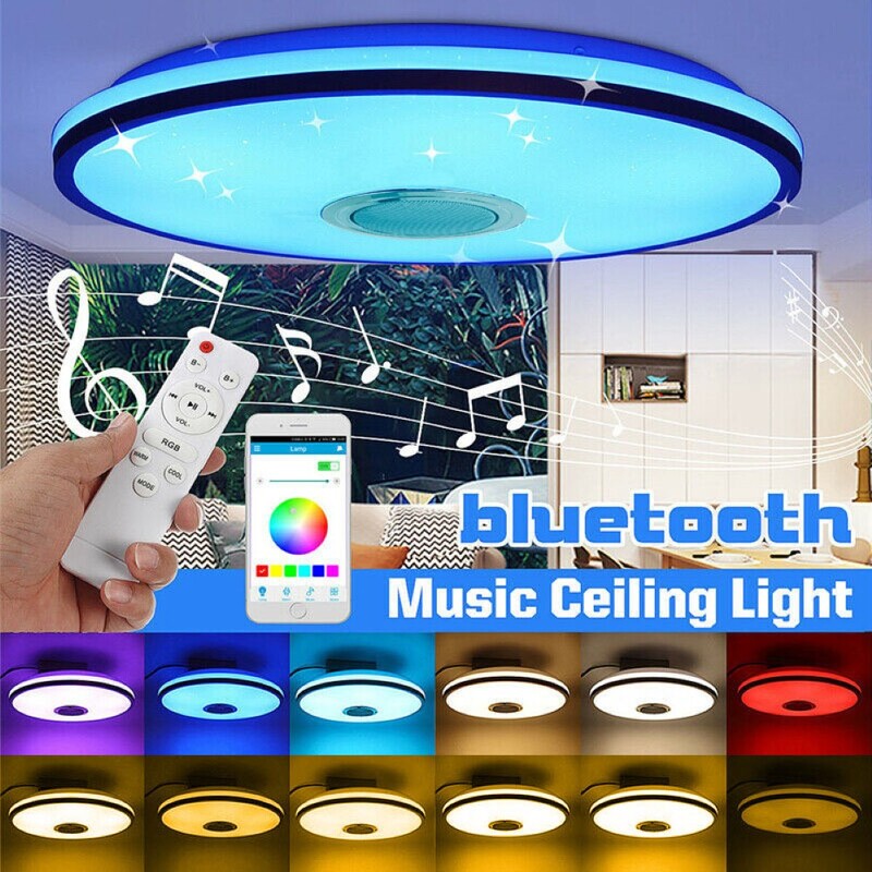 Smart Bluetooth Music Ceiling Light APP and Remote Control