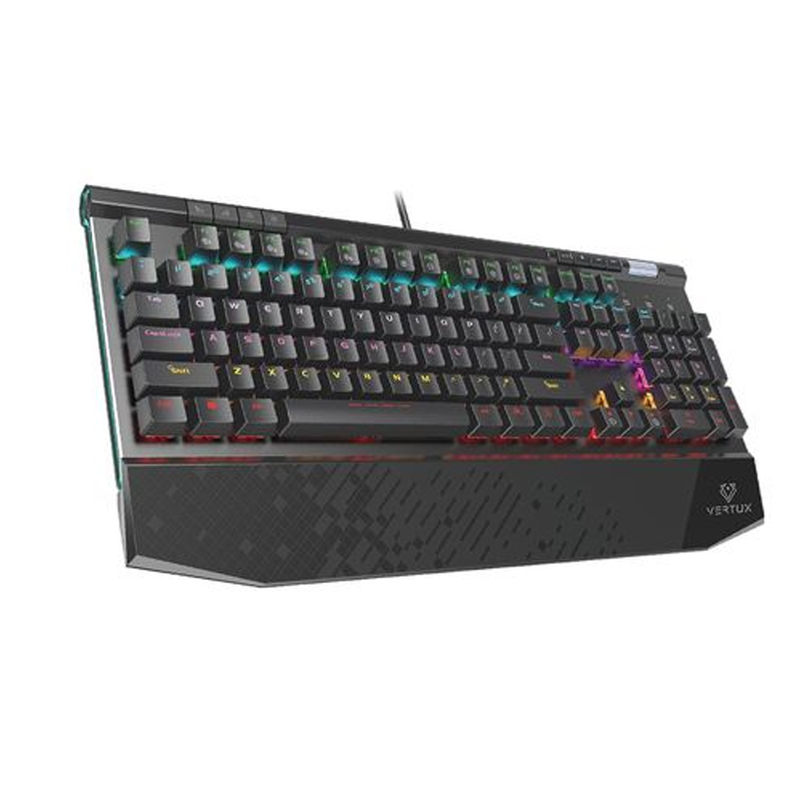 Vertux Tungsten Hyper Action Mechanical Gaming Keyboard MX Cherry Black with Volume Scroller