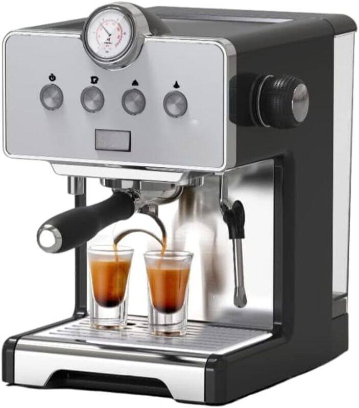 

Generic Mebashi MEECM2043 Espresso Coffee Maker17L Capacity 15 Bar PressureStainless steel steam nozzle for cappuccino or latte