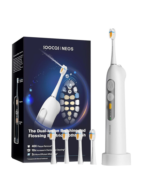 

Soocas Neos 2-In-1 Electric Toothbrush with Water Flosser, White