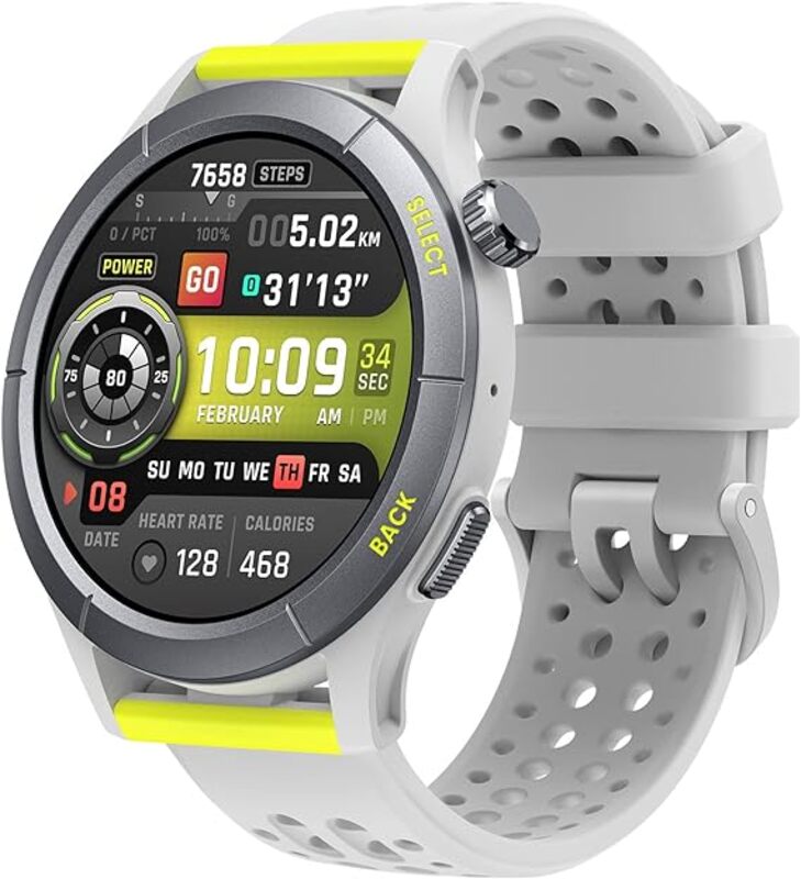 ساعة Amazfit Cheetah Pro Runners الذكية، مدرب الجري GPS، بطارية تدوم 14 يومًا، معدل ضربات القلب