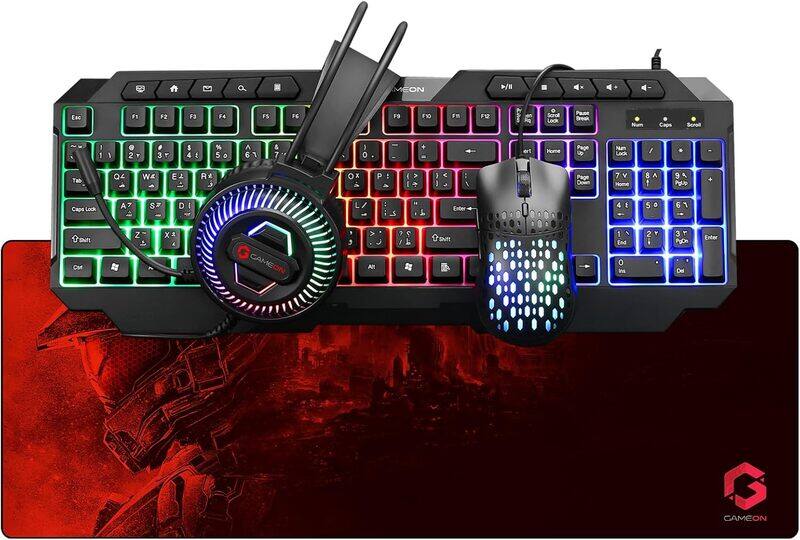 

GAMEON CYPHER XL All In One Gaming Bundle Keyboard HeadsetMouse Mousepad