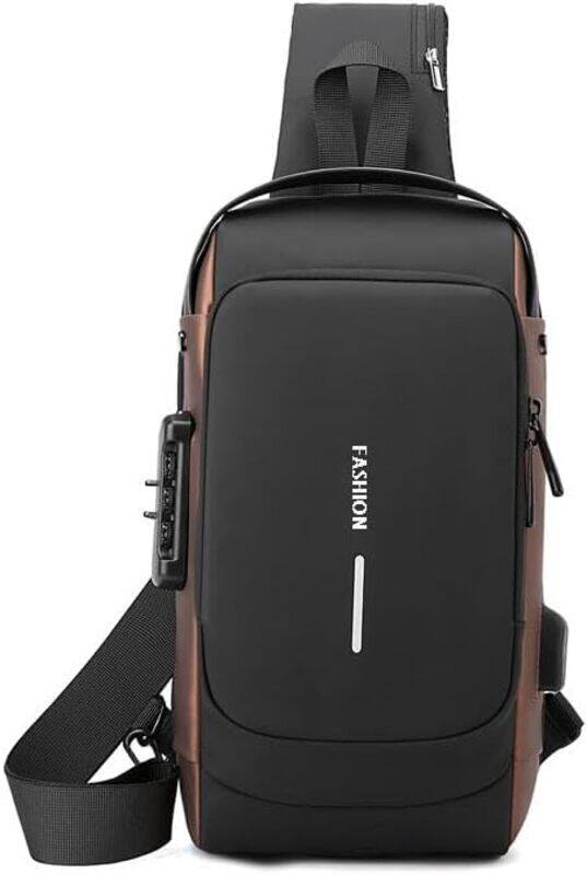 

Specton Sling Crossbody Bag Anti theft Chest Bag Waterproof Shoulder Crossbody Bag Lightweight One Strap Sling Bag with USB Charging Port for Hiking