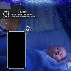 جهاز عرض TYYSHMDL Star Projector Night Light مع تحكم WIFI Bluetooth للأطفال والكبار في غرفة نوم الأطفال والمسرح المنزلي باللون الأسود