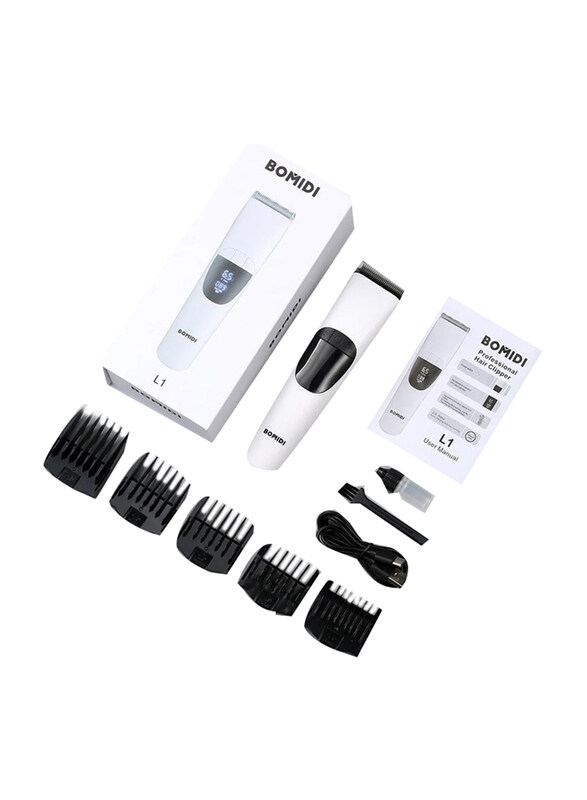 

Bomidi L1 Electric Lcd Display Rechareable Razor Hair Clipper, White