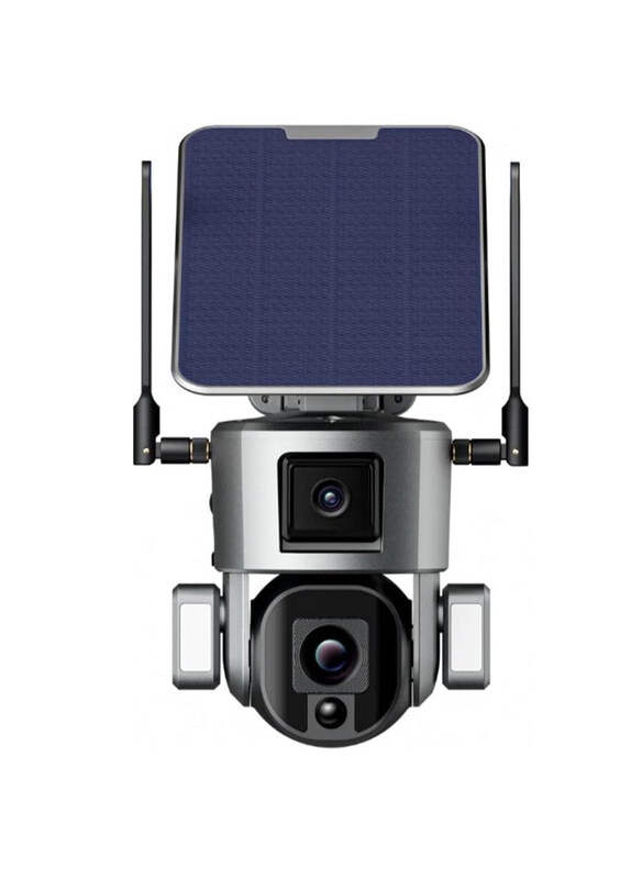 

Crony Solar Dual Linkage Battery PTZ Camera, Y5 4G-4K-8MP-4X, Grey