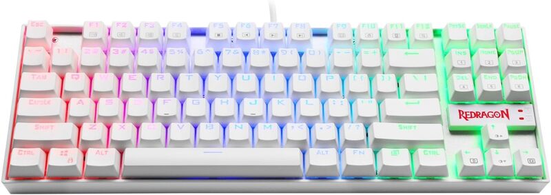 Redragon KUMARA white, Wired Mechanical keyboard, RGB KUMARA K552W-RGB