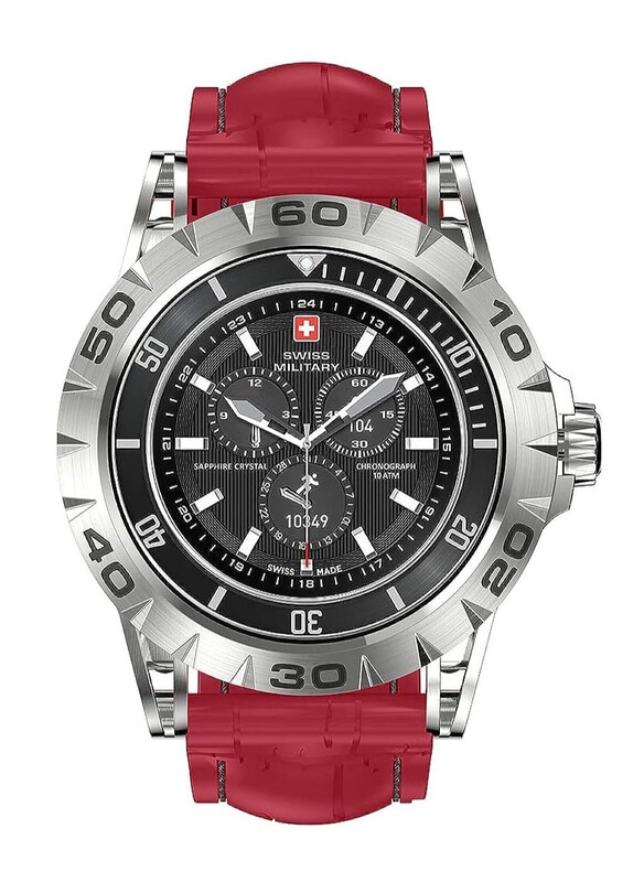 

Swiss Military Dom 2 1.39-inch Smartwatch, Red/Silver