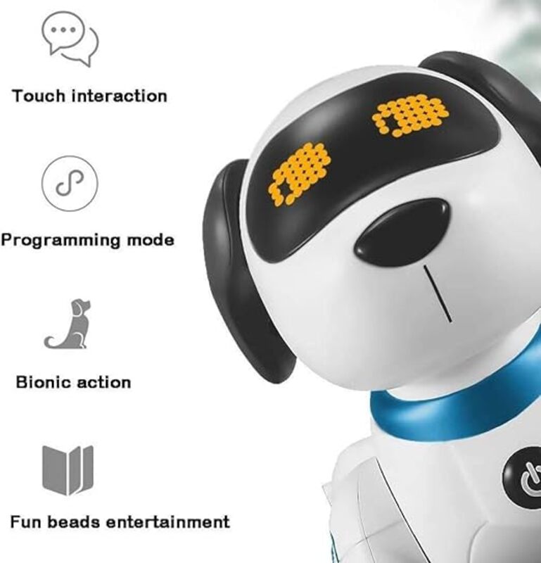 EasySMX Voice Controlled RC Robot Dog for Kids White