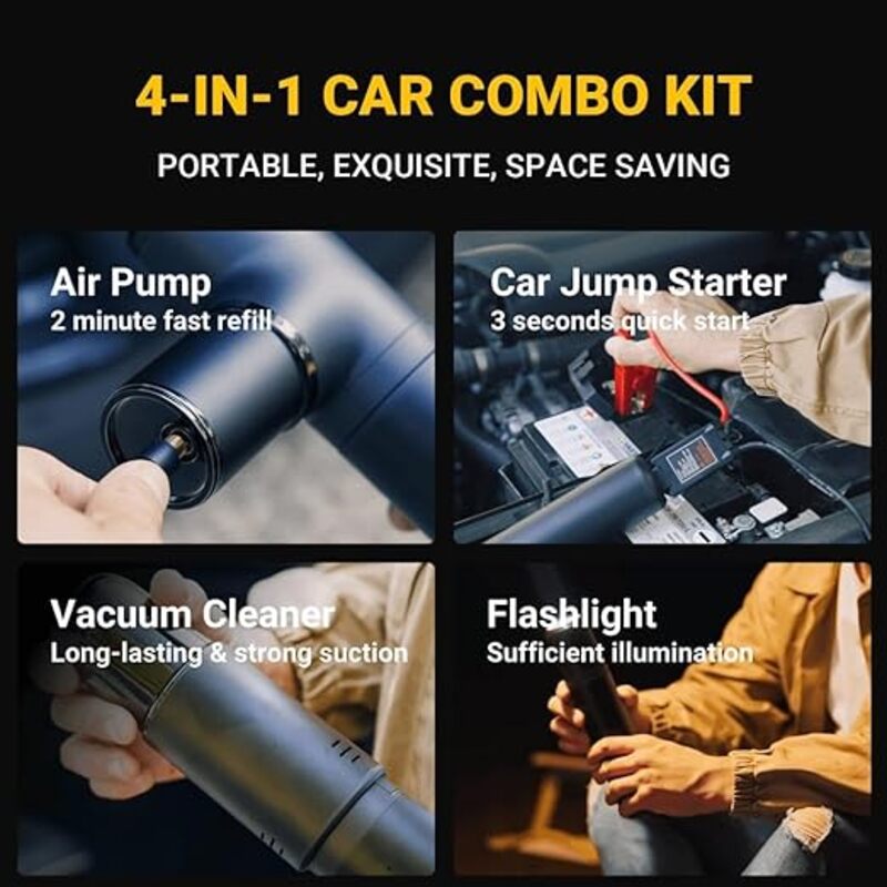 CRONY K2 4in1 Portable Car Combo Kit Car Charger