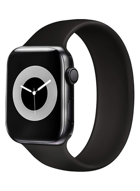 

Promate Solo Loop Strap For Apple Watch 42Mm/44Mm, Medium, Loop-44M, Black