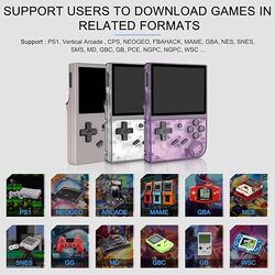 LKOHJF Anbernic RG35XX Handheld Game Console Retro Games Consoles with 35 Inch IPS Screen 64G TF Card 5474