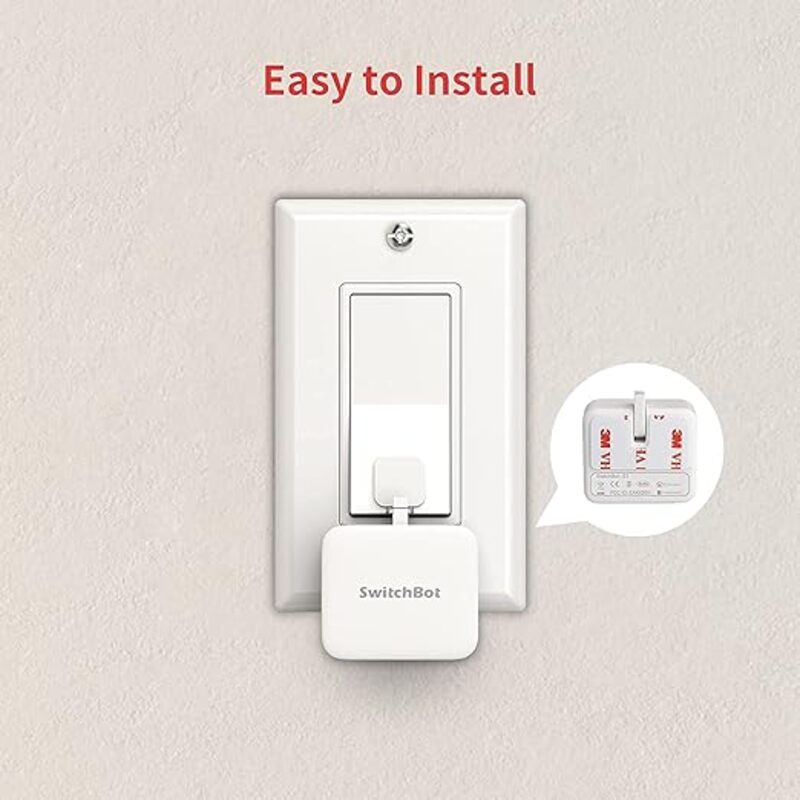 SwitchBotvoice or appcontrolled device that mechanically turns any rocker switch and button onoff White SWITCHBOT BOT