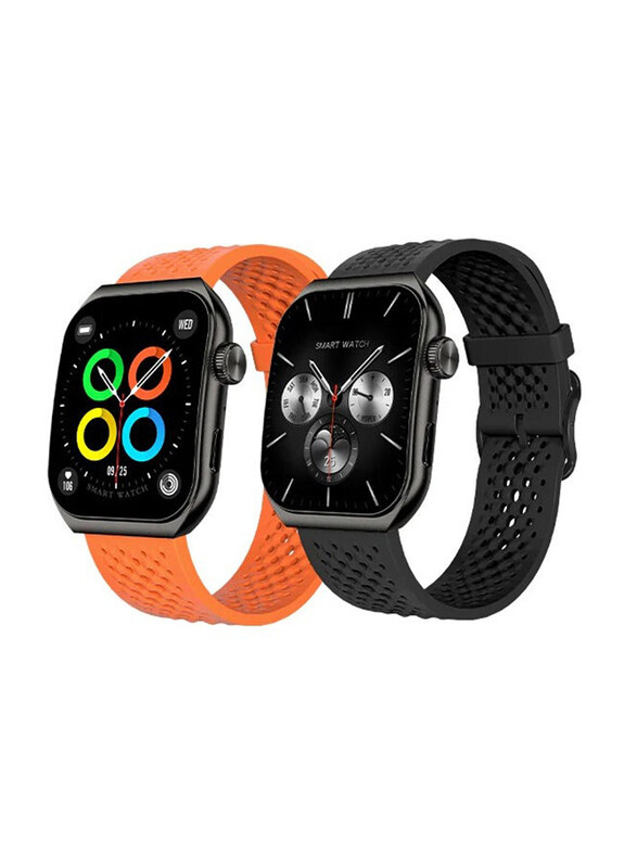 

Aurafit AM10B One Size Smartwatch with Curved Amoled Display, Black