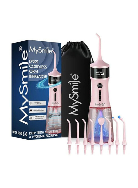 

Specton Mysmile UVC Sterilisable Cordless Portable Water Flossers, Pink