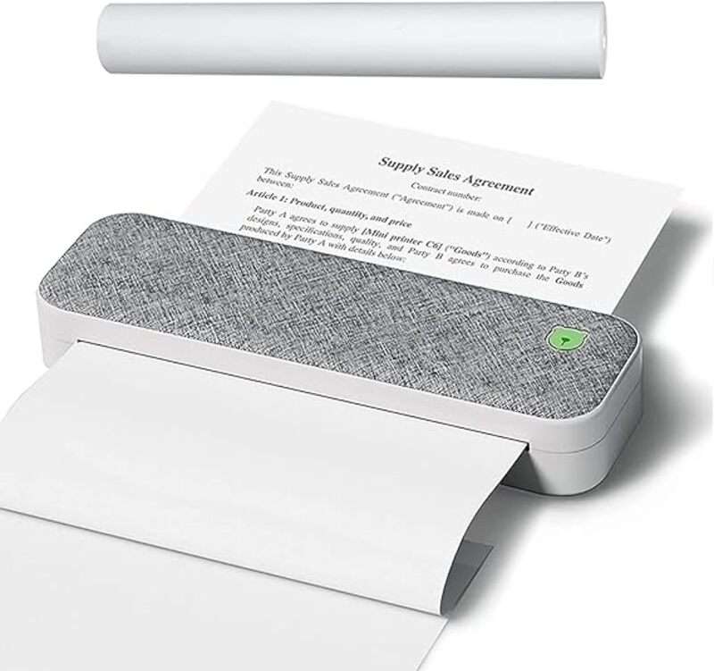 A4 Thermal Portable PrinterWireLess Inkless Bluetooth Mobile Travel Printer Supports A4 4 3 2 Thermal Paper for Prints DocumentsTattoo Paper Photos