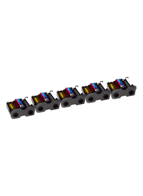 

Bodno 5 Pieces Fargo 45000 Color Ribbon, YMCKO, 250 Prints, Multicolour