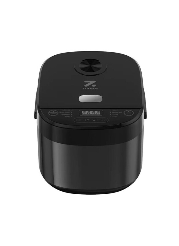 

Zolele 5Ltr Smart Rice Cooker with 16 Preset Cooking Functions, 24-Hour Timer, Warm Function, and Non-Stick Inner Pot, ZB600, Black