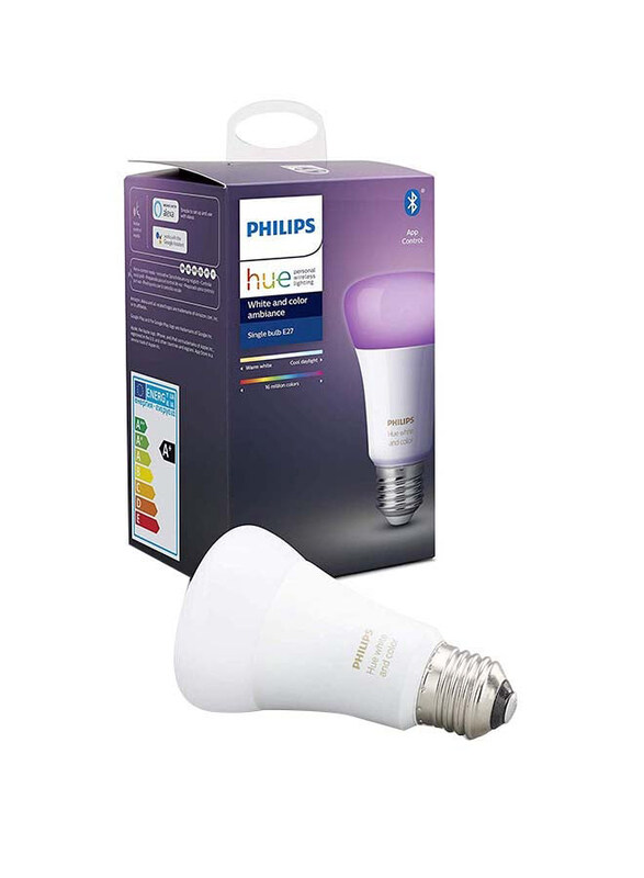 

Philips Hue Uae White and Colour Ambiance LED Smart Bulb, White
