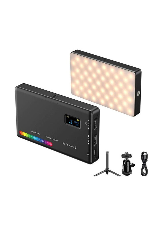 

Generic Apexel FL07 RGB LED Light Panel Vlogging Kit, Black