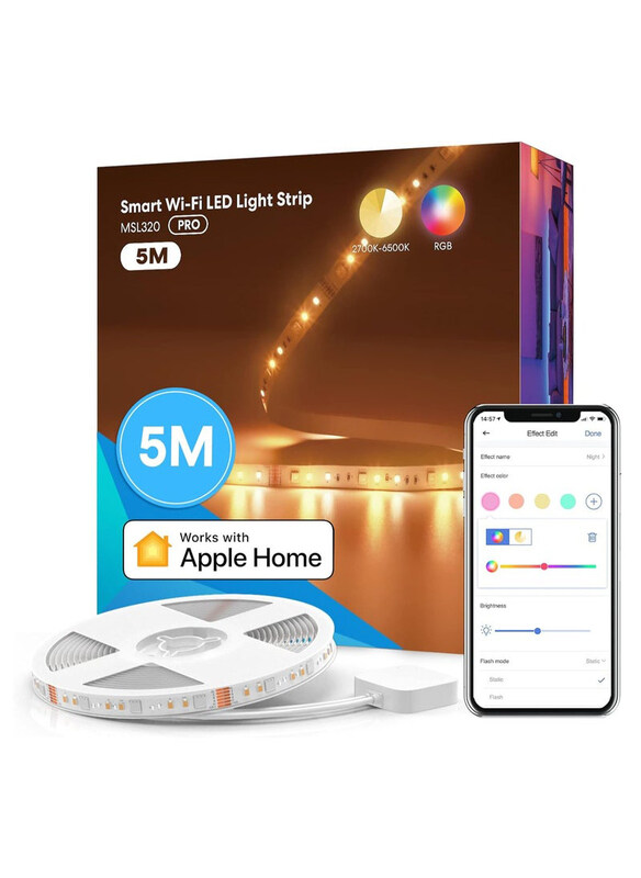 

Meross Wifi Connected Led Strip, White