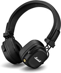 Marshall Major IV Bluetooth Headphones - Foldable Wireless Headphones Bluetooth With 80 Hours of Playtime - Black