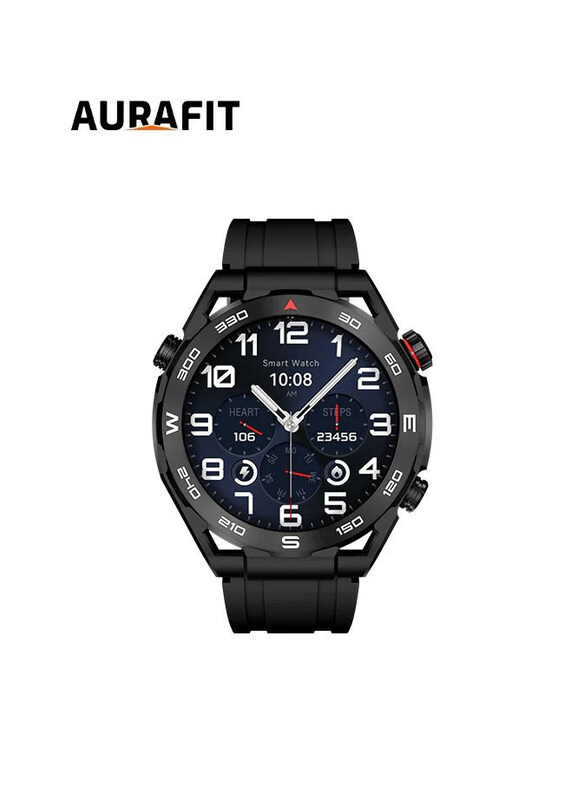

Aurafit AM13 Smartwatch with Amoled Display, Black