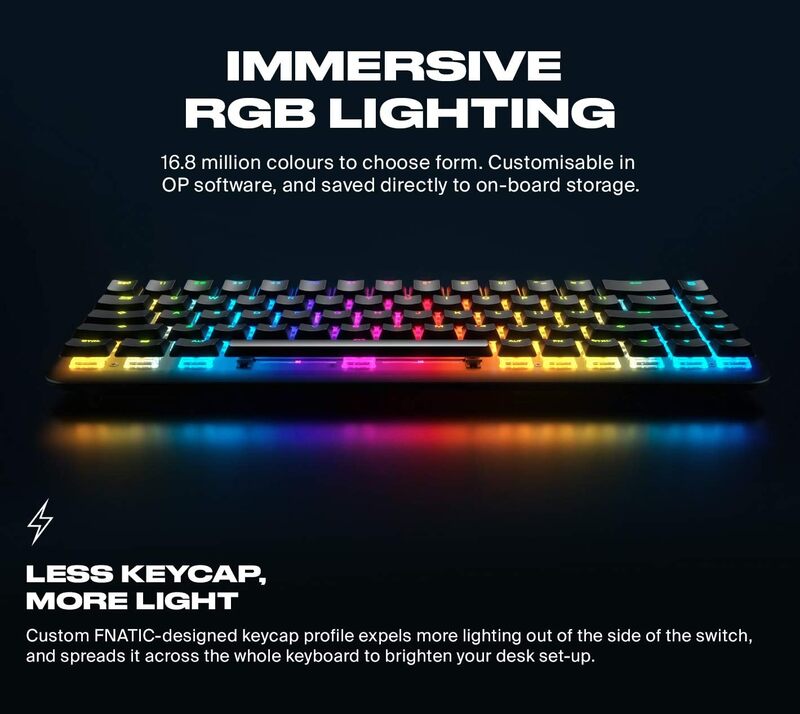 لوحة مفاتيح ميكانيكية للألعاب Fnatic Gear STREAK65-Compact RGB