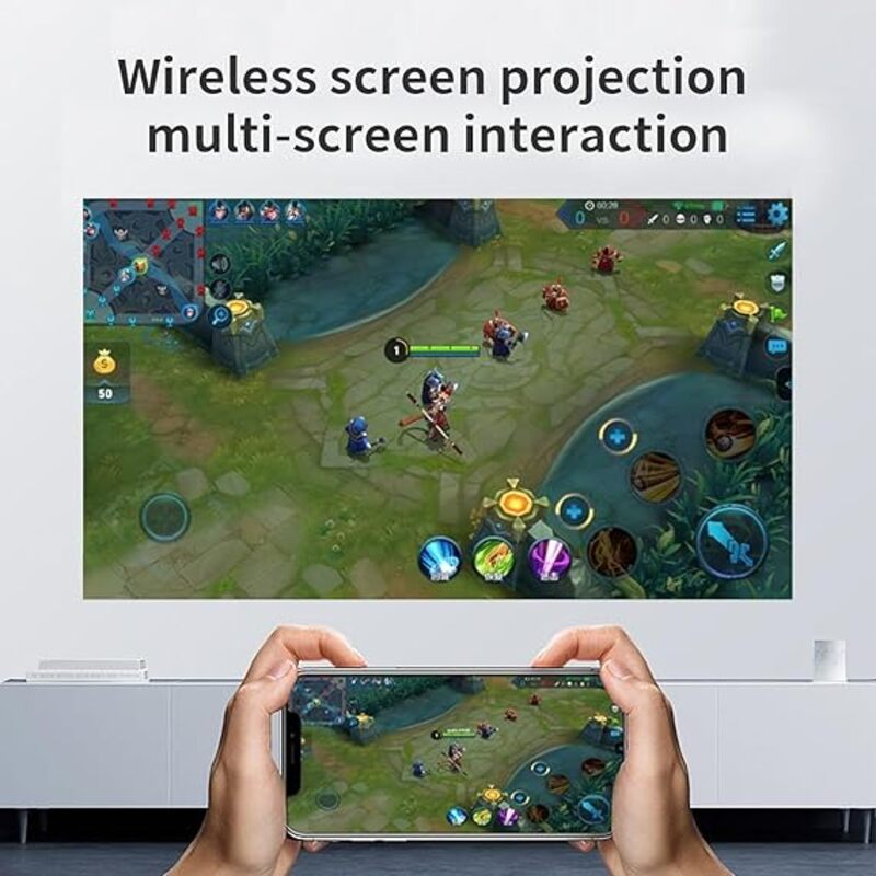 Smart Screen Projector 5G WiFi Bluetooth Quadrangle Trapezoid Design 1080P Android Projector A009