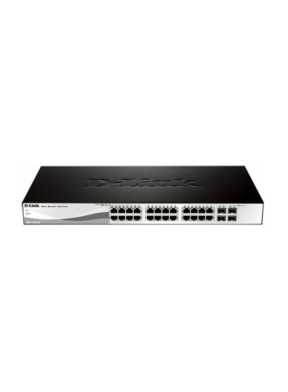 

D-Link 24-Port Gigabit Poe Web Smart Managed Switch, Black/Grey