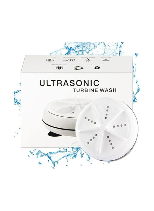 

Generic Portable Ultrasonic Turbine Washing Machine, White